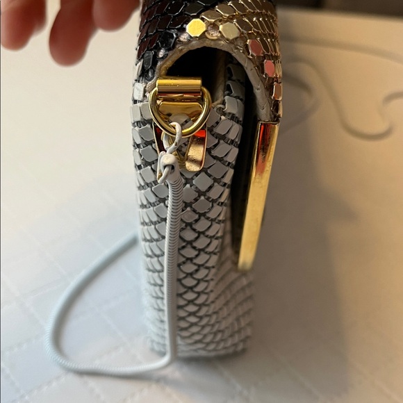 Vintage Ella Chic Black, Gold, and Silver Women's Clutch - Picture 4 of 7